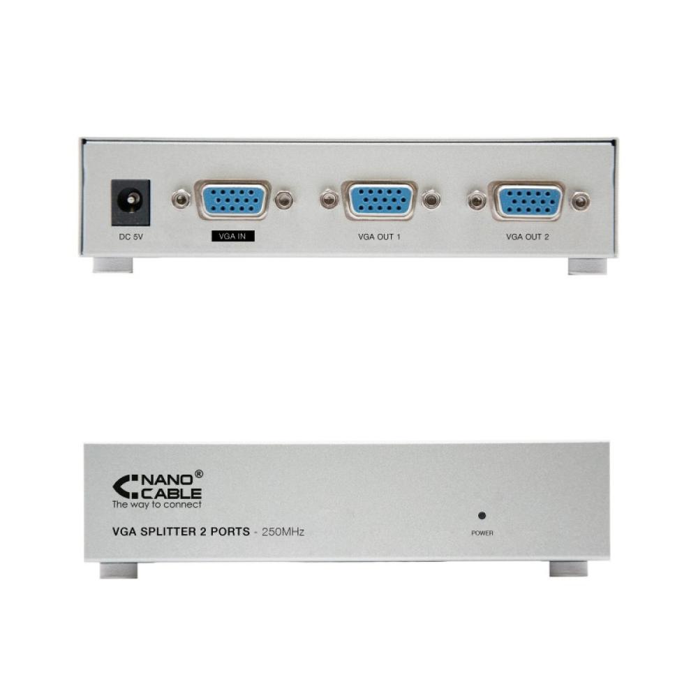 Nanocable - VGA DUPLICADOR PARA 2 MONITORES CON ALIM.