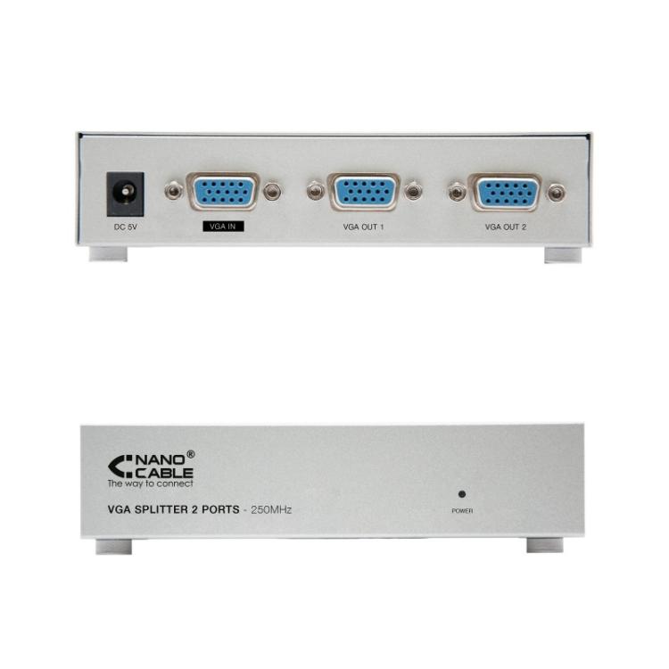 Nanocable - VGA DUPLICADOR PARA 2 MONITORES CON ALIM.