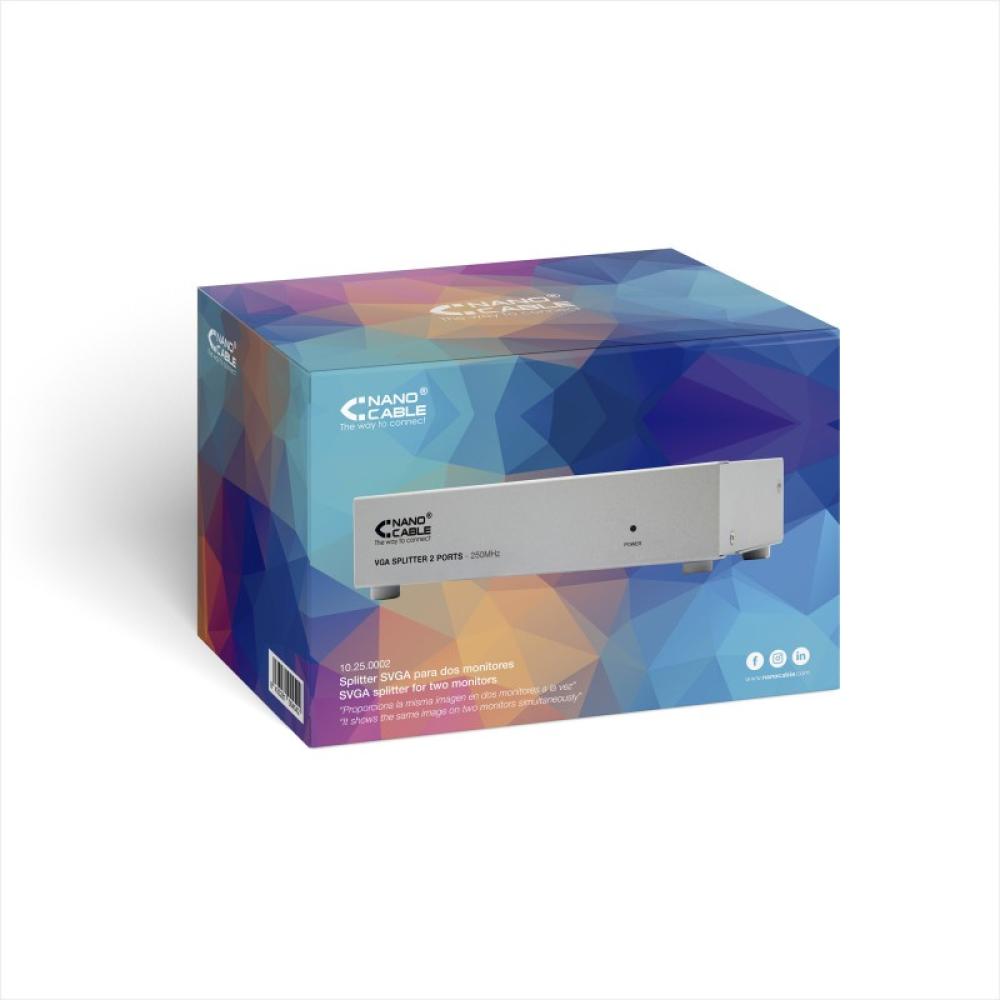 Nanocable - VGA DUPLICADOR PARA 2 MONITORES CON ALIM.