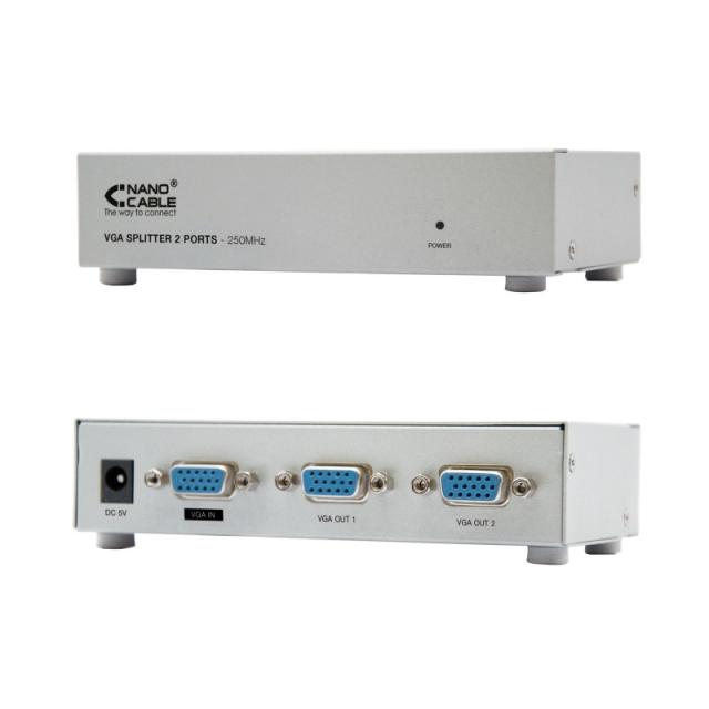 Nanocable - VGA DUPLICADOR PARA 2 MONITORES CON ALIM.