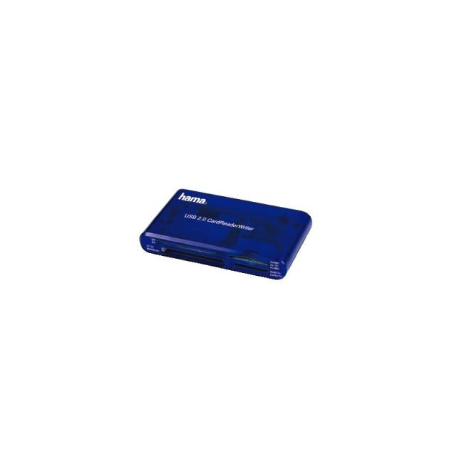 Hama - Lector universal USB 2.0, rápida transferencia, USB tipo A, color azul