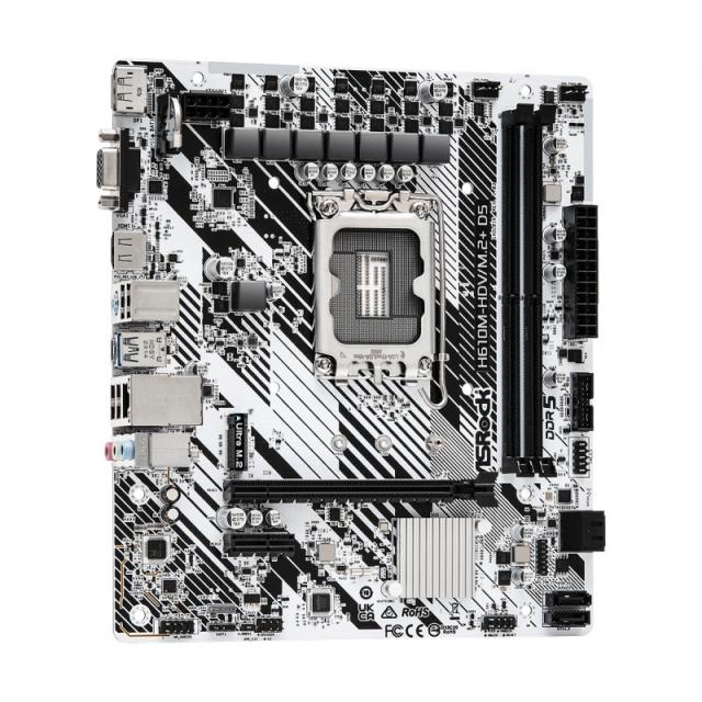 Asrock - H610M-HDV/M.2+ D5 Intel H610 LGA 1700 micro ATX
