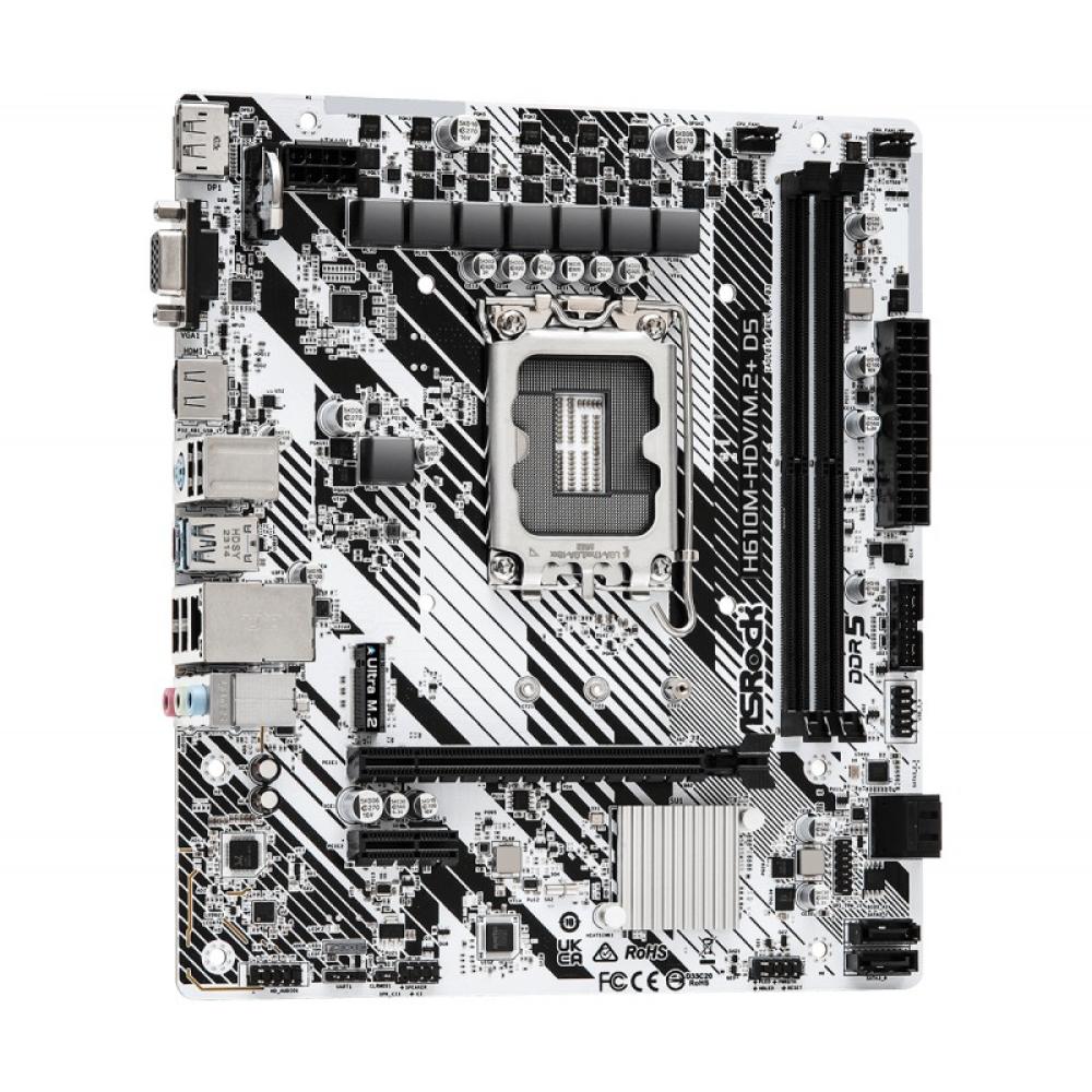 Asrock - H610M-HDV/M.2+ D5 Intel H610 LGA 1700 micro ATX