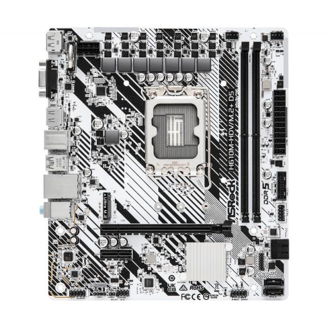 Asrock - H610M-HDV/M.2+ D5 Intel H610 LGA 1700 micro ATX
