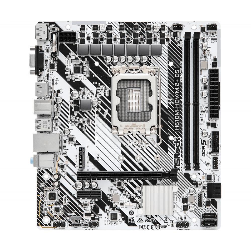 Asrock - H610M-HDV/M.2+ D5 Intel H610 LGA 1700 micro ATX