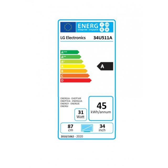 LG - 34U511A-B pantalla para PC 86,4 cm (34") 2560 x 1080 Pixeles WFHD LED Negro