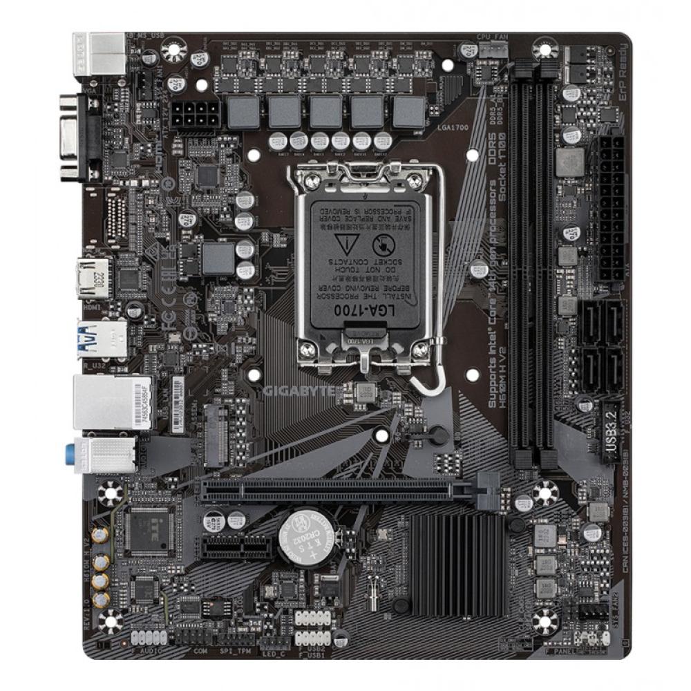 GIGABYTE - H610M H V2 Placa base - Compatible con procesadores Intel Core 14th CPUs, 4+1+1 Hybrid Digital VRM, up to 5600MHz DDR