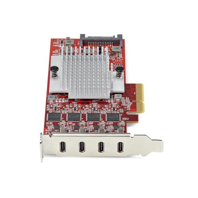 StarTech.com - Tarjeta PCIe USB-C de 4 Puertos - Hub Interno USB Tipo C - USB 3.2 10Gb - 4 Controladores In - P10Q4C-USB-CARD-LP