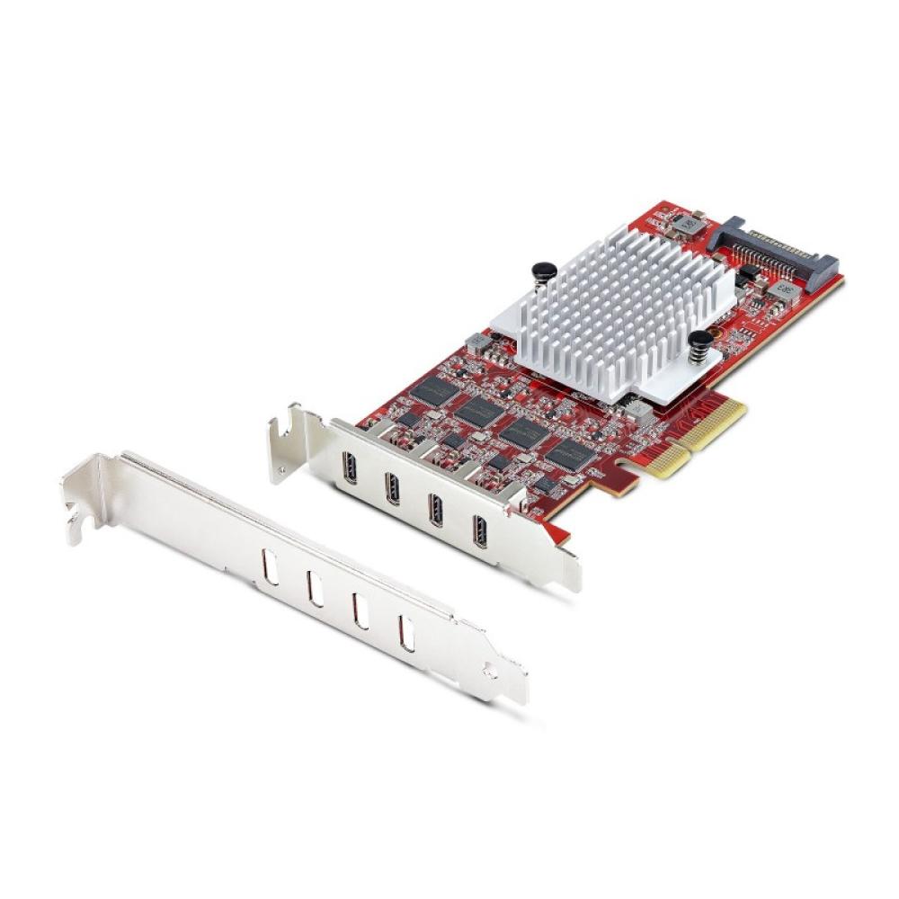 StarTech.com - Tarjeta PCIe USB-C de 4 Puertos - Hub Interno USB Tipo C - USB 3.2 10Gb - 4 Controladores In - P10Q4C-USB-CARD-LP