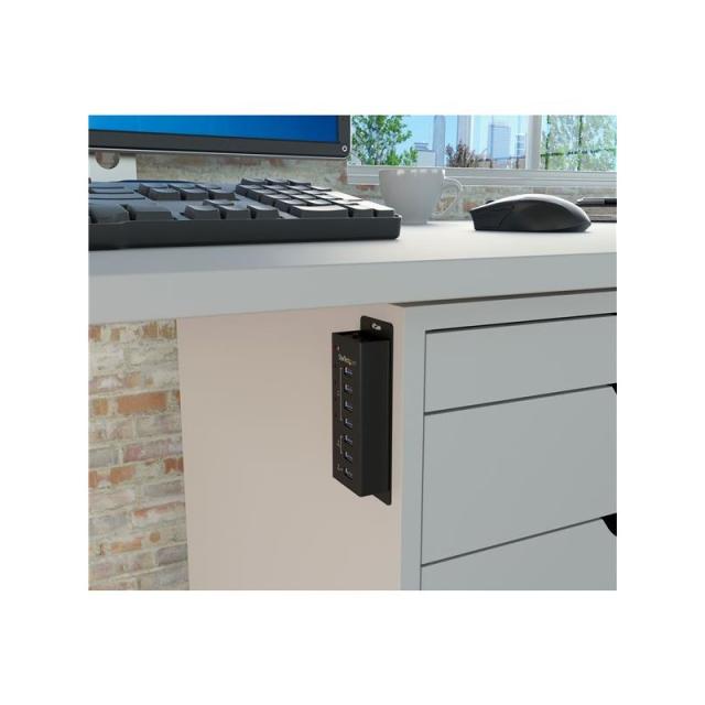 StarTech.com - Hub Concentrador USB 3.0 (5Gbps) de 4 Puertos y 3 Puertos de Carga USB ( 2x 1A y 1x 2A) - Ladrón con Carcasa de M