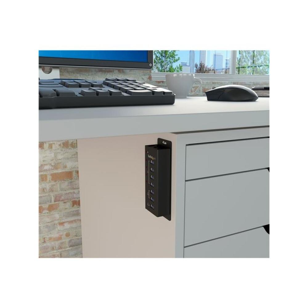 StarTech.com - Hub Concentrador USB 3.0 (5Gbps) de 4 Puertos y 3 Puertos de Carga USB ( 2x 1A y 1x 2A) - Ladrón con Carcasa de M