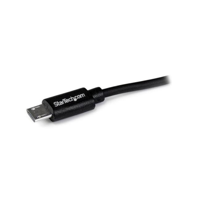 StarTech.com - Cargador USB de 2 Puertos para Coche con Cable Micro USB y puerto USB - Negro
