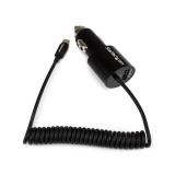 StarTech.com - Cargador USB de 2 Puertos para Coche con Cable Micro USB y puerto USB - Negro