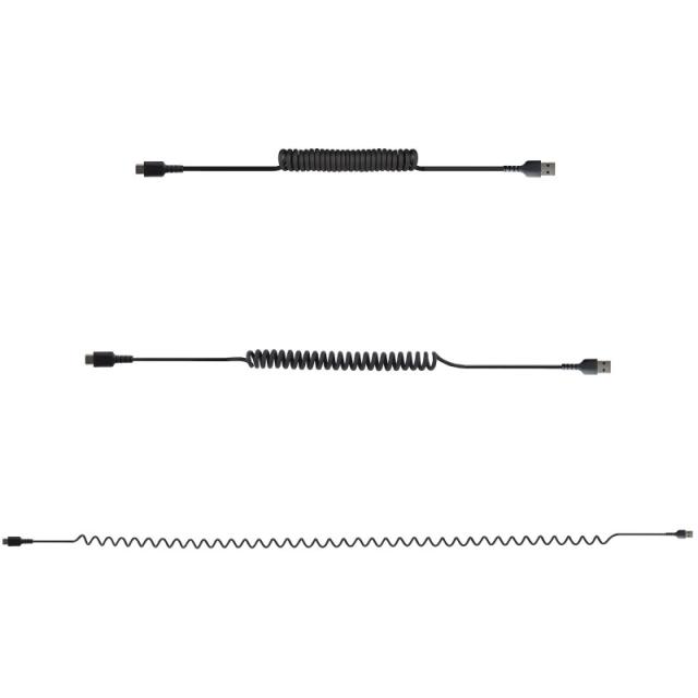 StarTech.com - Cable de 1m de Carga USB A a USB C, Cable USB Tipo C Rizado de Carga Rápida y Servicio Pesado, Cable USB 2.0 A a