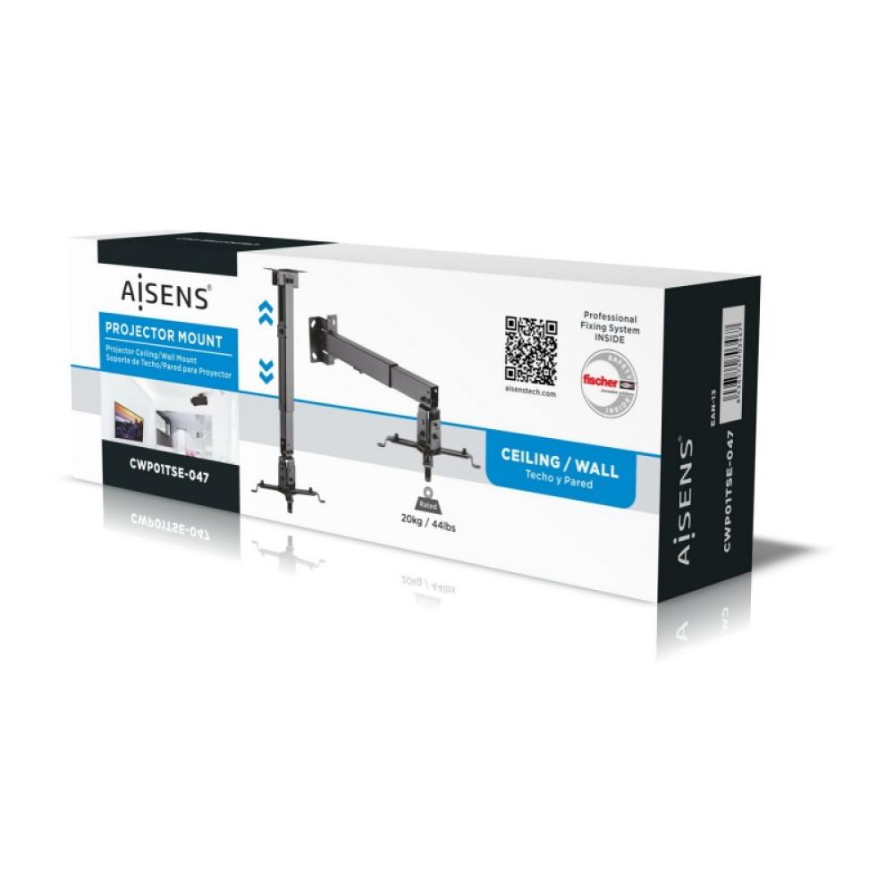 AISENS - CWP01TSE-047 montaje para projector Techo/pared Negro