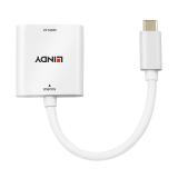Lindy - 43339 adaptador de cable de vídeo 0,1 m USB Tipo C HDMI Blanco