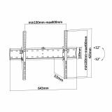 AISENS - WT70T-017 soporte para TV 177,8 cm (70") Negro