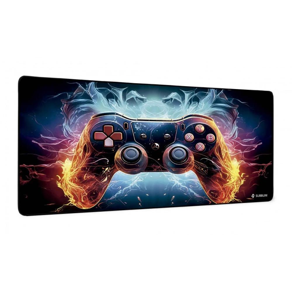SUBBLIM - GameCore XL Alfombrilla de ratón para juegos Negro, Multicolor