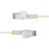 StarTech.com - Cable de Red Ethernet CAT6 Delgado sin Enganches Blanco de 50cm - Cable RJ45 Snagless Slim 28AWG - Alambre de Cob