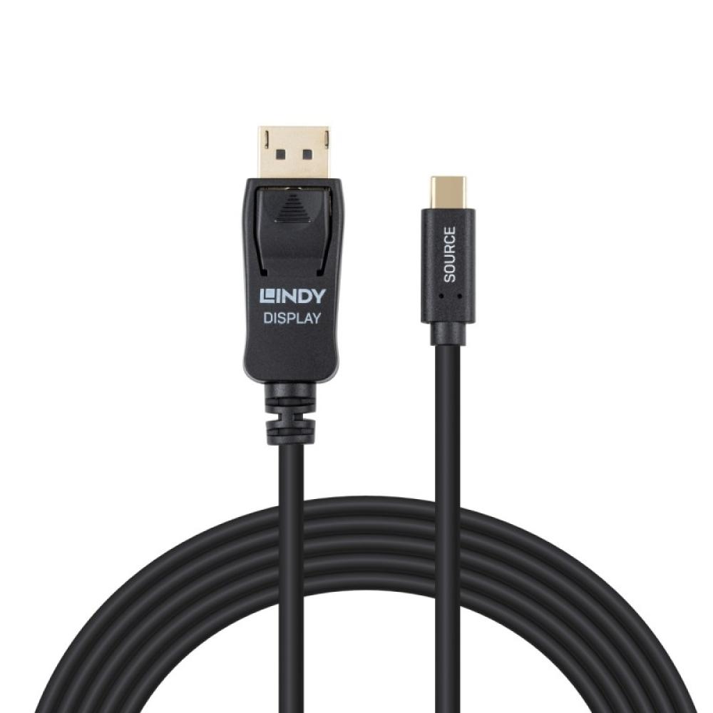 Lindy - 43501 adaptador de cable de vídeo 2 m USB Tipo C DisplayPort Negro
