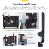 StarTech.com - Tablero Perforado de Sobremesa con Abrazadera - Panel Perforado Metalico - Organizador de Acero con Accesorios pa