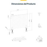 StarTech.com - Tablero Perforado de Sobremesa con Abrazadera - Panel Perforado Metalico - Organizador de Acero con Accesorios pa
