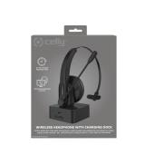 Celly - SWHEADSETMONO Auriculares Inalámbrico Diadema Oficina/Centro de llamadas Bluetooth Base de carga Negro