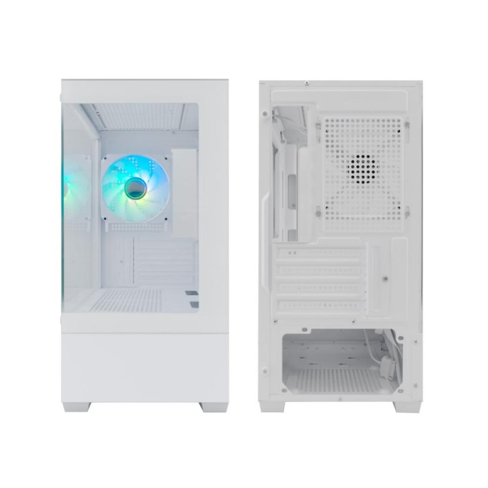 CoolBox - Gaming Caja MATX GM200 Vision Lite Blanca USB-C 3.2 Gen1 Sin Fte + 1 Vent. ARGB