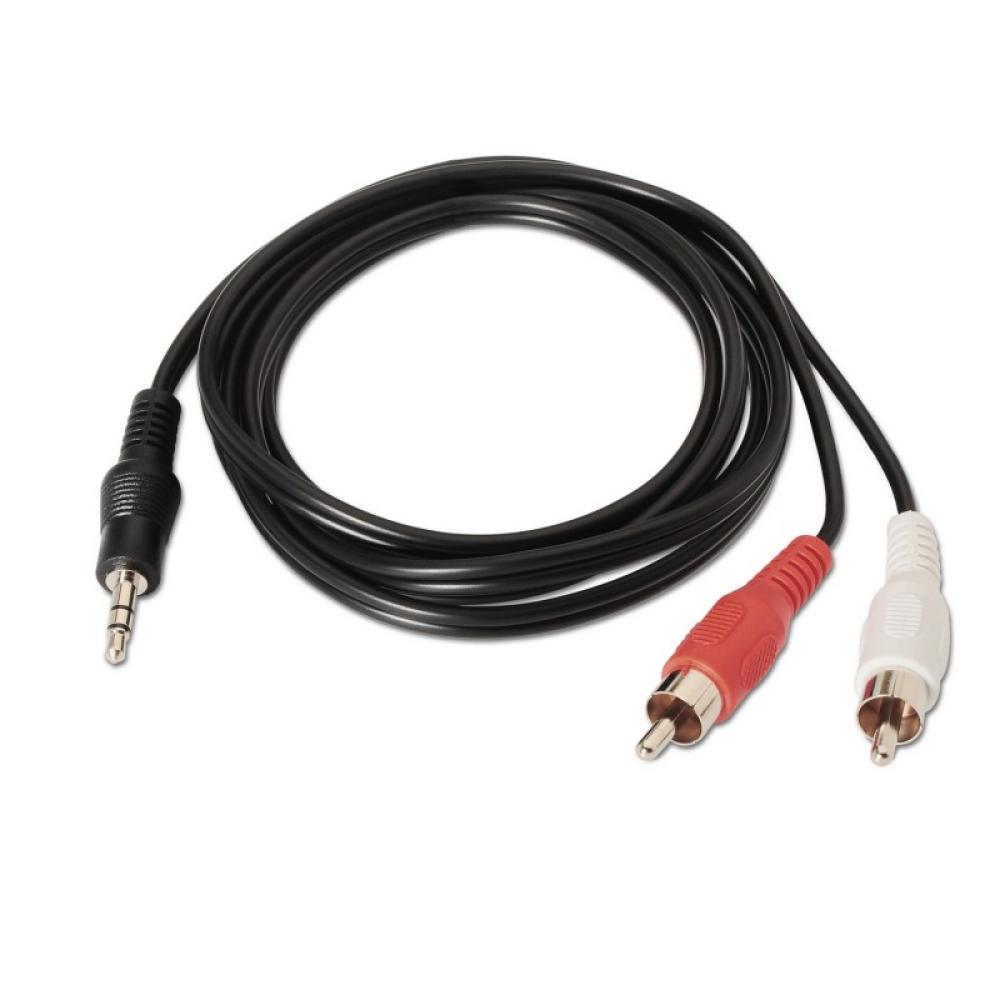 AISENS - A128-0147 cable de audio 1,5 m 3,5mm 2 x RCA Negro