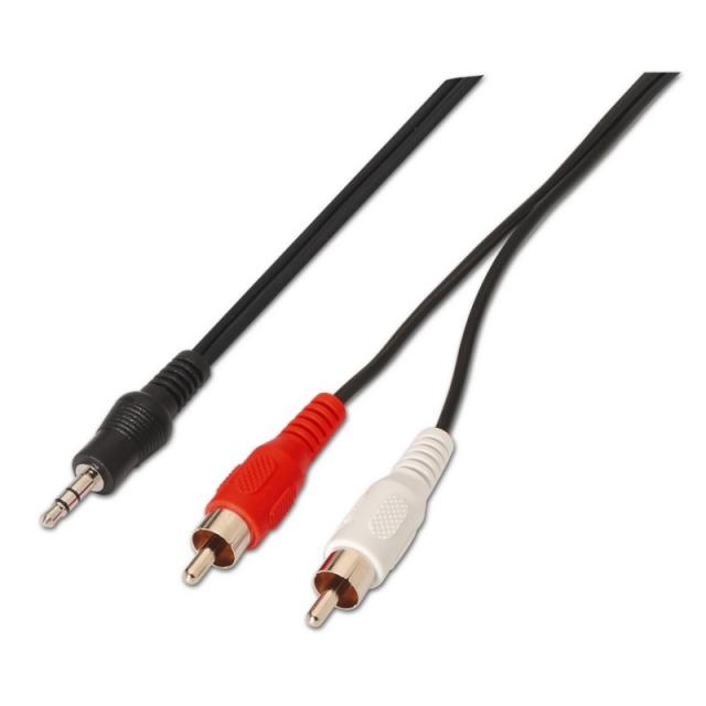 AISENS - A128-0147 cable de audio 1,5 m 3,5mm 2 x RCA Negro