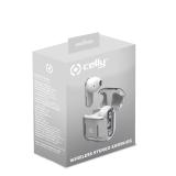 Celly - SHEER Auriculares True Wireless Stereo (TWS) Dentro de oído Llamadas/Música Transparente, Blanco