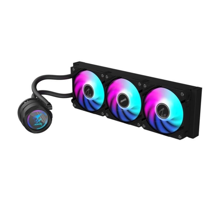 GIGABYTE - AORUS WATERFORCE II 360 AIO Refrigerador de CPU líquido - 3x ventiladores ARGB de 120 mm, mecanismo de conexión desli