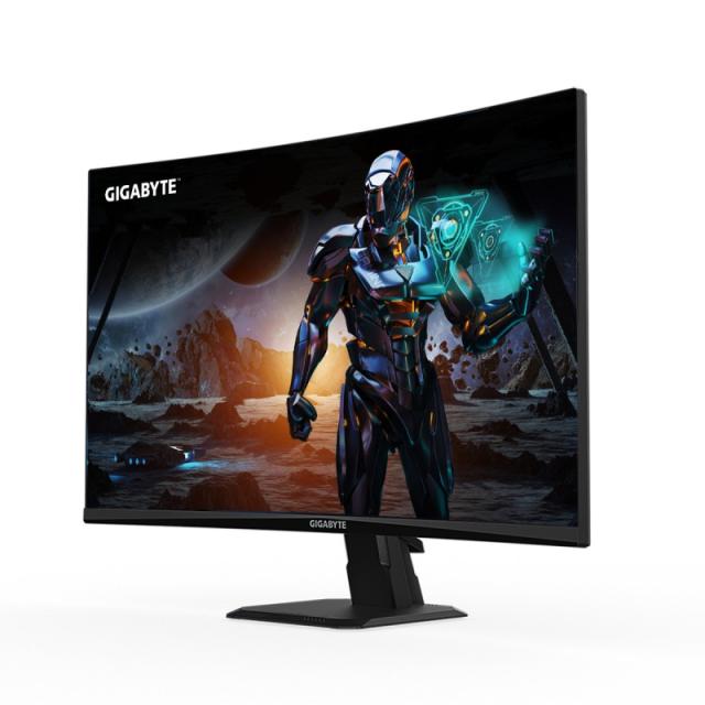 GIGABYTE - GS27FC Monitor gaming curvo 27" FHD - 1920 x 1080, 180Hz, 1ms, 250 cd/m², FreeSync Premium, HDR Ready, HDMI 2.0, Disp