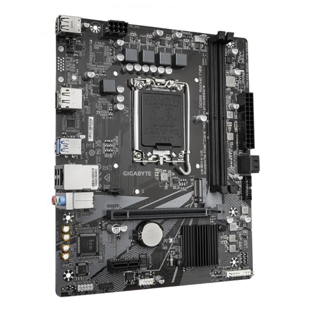 GIGABYTE - H610M K V2 Placa base - Procesadores Intel Core 14ª generación, hasta 5600 MHz DDR5, 1xPCIe 3.0 M.2, LAN 1GbE, USB 3.