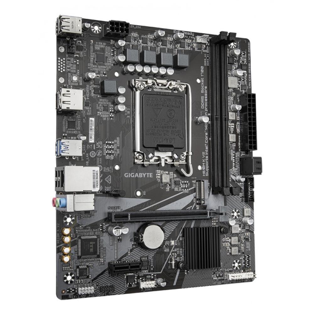 GIGABYTE - H610M K V2 Placa base - Procesadores Intel Core 14ª generación, hasta 5600 MHz DDR5, 1xPCIe 3.0 M.2, LAN 1GbE, USB 3.