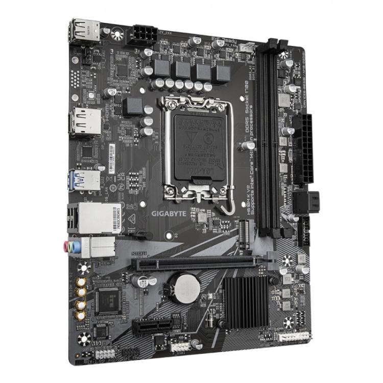 GIGABYTE - H610M K V2 Placa base - Procesadores Intel Core 14ª generación, hasta 5600 MHz DDR5, 1xPCIe 3.0 M.2, LAN 1GbE, USB 3.