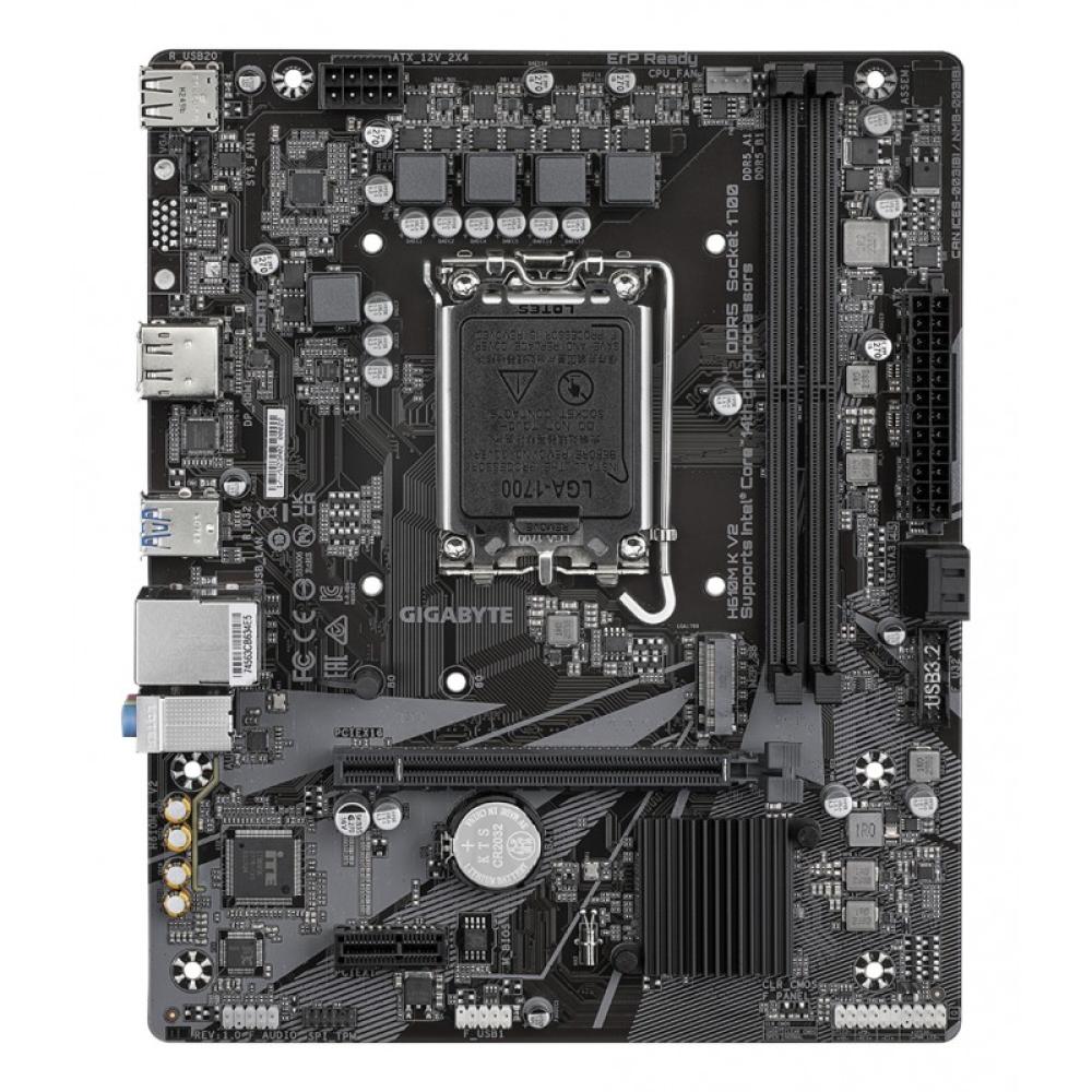 GIGABYTE - H610M K V2 Placa base - Procesadores Intel Core 14ª generación, hasta 5600 MHz DDR5, 1xPCIe 3.0 M.2, LAN 1GbE, USB 3.