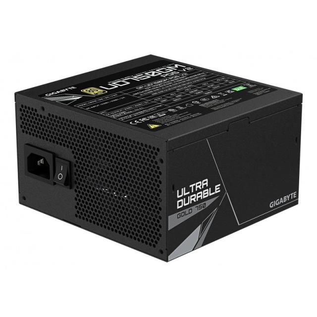 GIGABYTE - UD750GM PG5 V2 Fuente de Alimentación – PCIe Gen 5.1, 80 PLUS Gold, Diseño completamente modular, Ventilador de 120 m