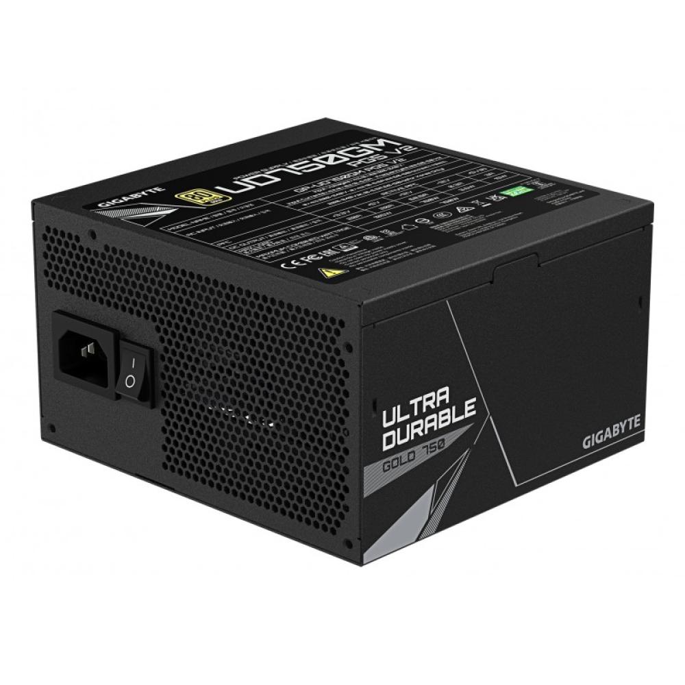 GIGABYTE - UD750GM PG5 V2 Fuente de Alimentación – PCIe Gen 5.1, 80 PLUS Gold, Diseño completamente modular, Ventilador de 120 m
