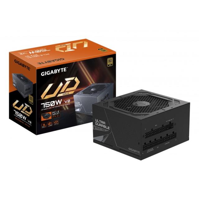 GIGABYTE - UD750GM PG5 V2 Fuente de Alimentación – PCIe Gen 5.1, 80 PLUS Gold, Diseño completamente modular, Ventilador de 120 m