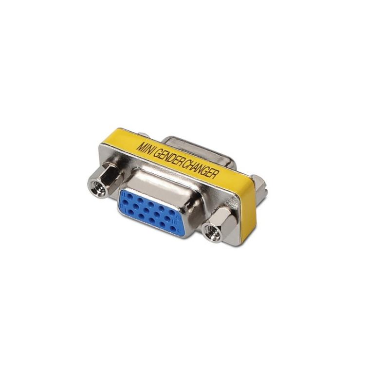 AISENS - A114-0082 cambiador de género para cable VGA D-sub D-sub Azul, Plata
