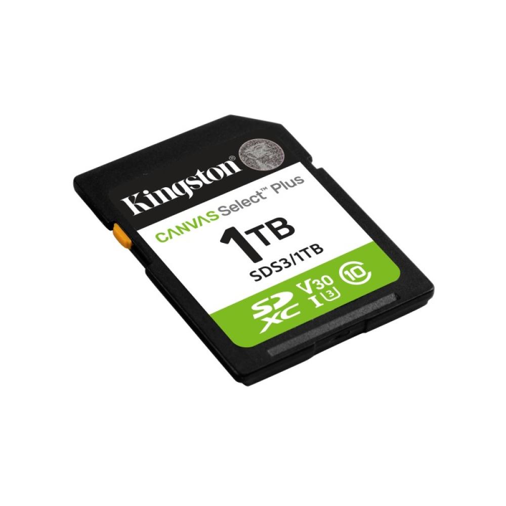 Kingston Technology - 1 TB SDXC Canvas Select Plus Gen3 150 MB/s C10 UHS-I U3 V30