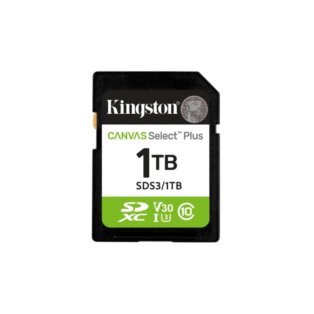 Kingston Technology - 1 TB SDXC Canvas Select Plus Gen3 150 MB/s C10 UHS-I U3 V30
