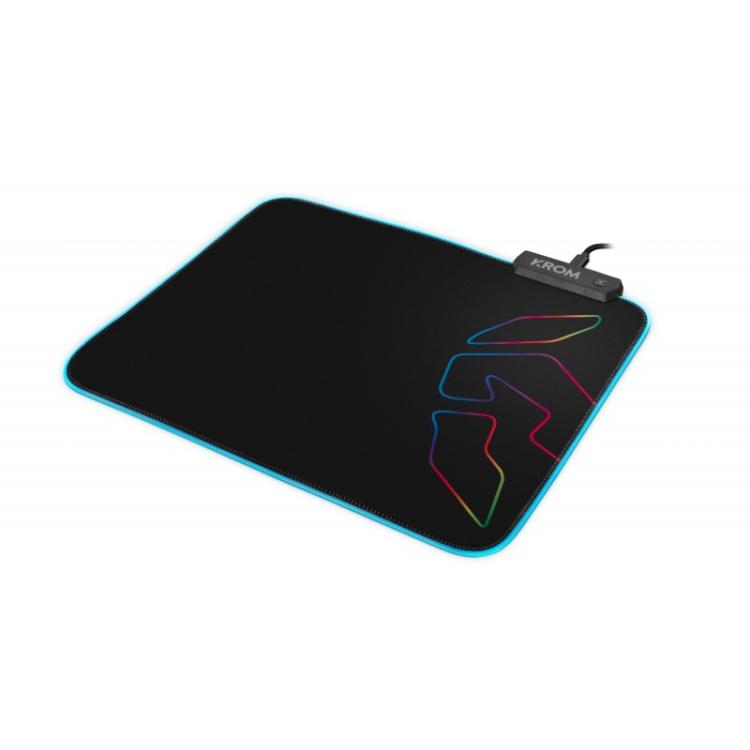 Krom - Knout RGB Alfombrilla de ratón para juegos Negro