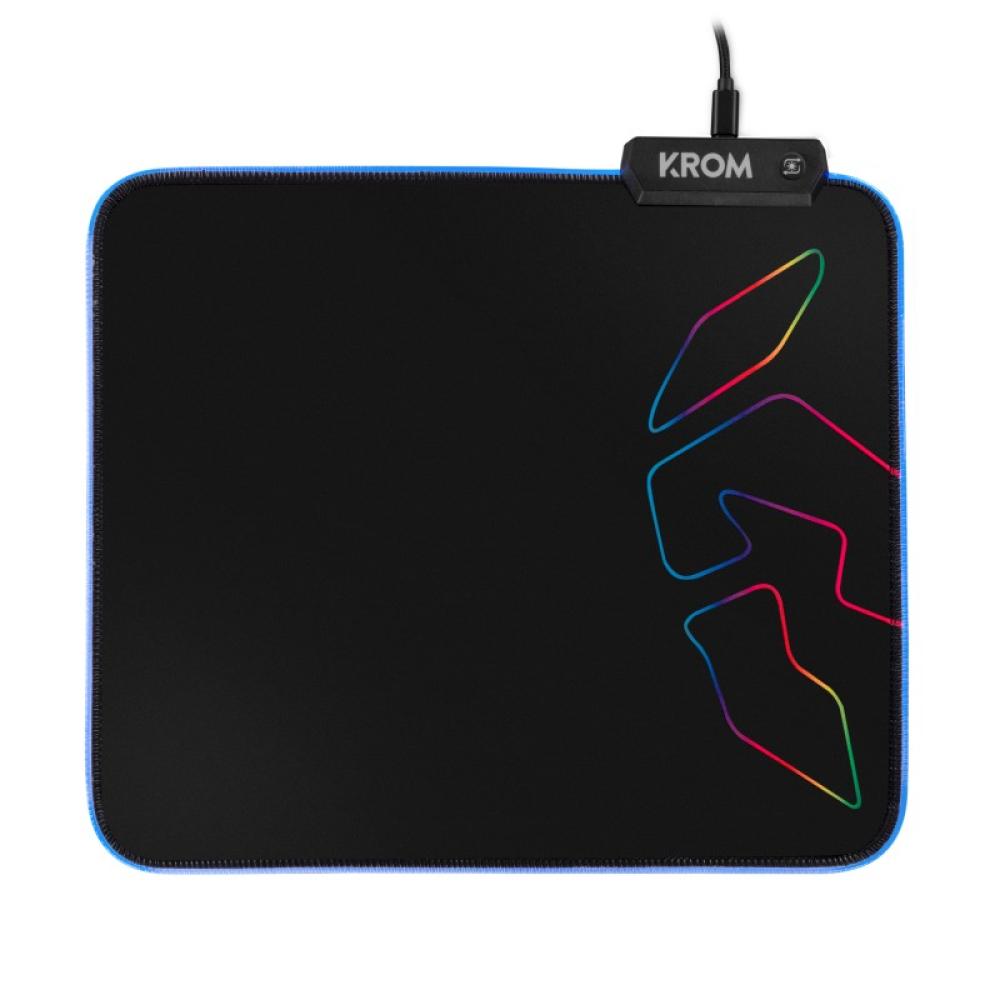 Krom - Knout RGB Alfombrilla de ratón para juegos Negro