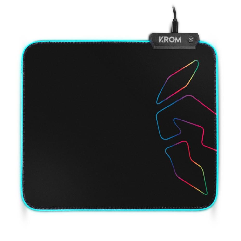 Krom - Knout RGB Alfombrilla de ratón para juegos Negro