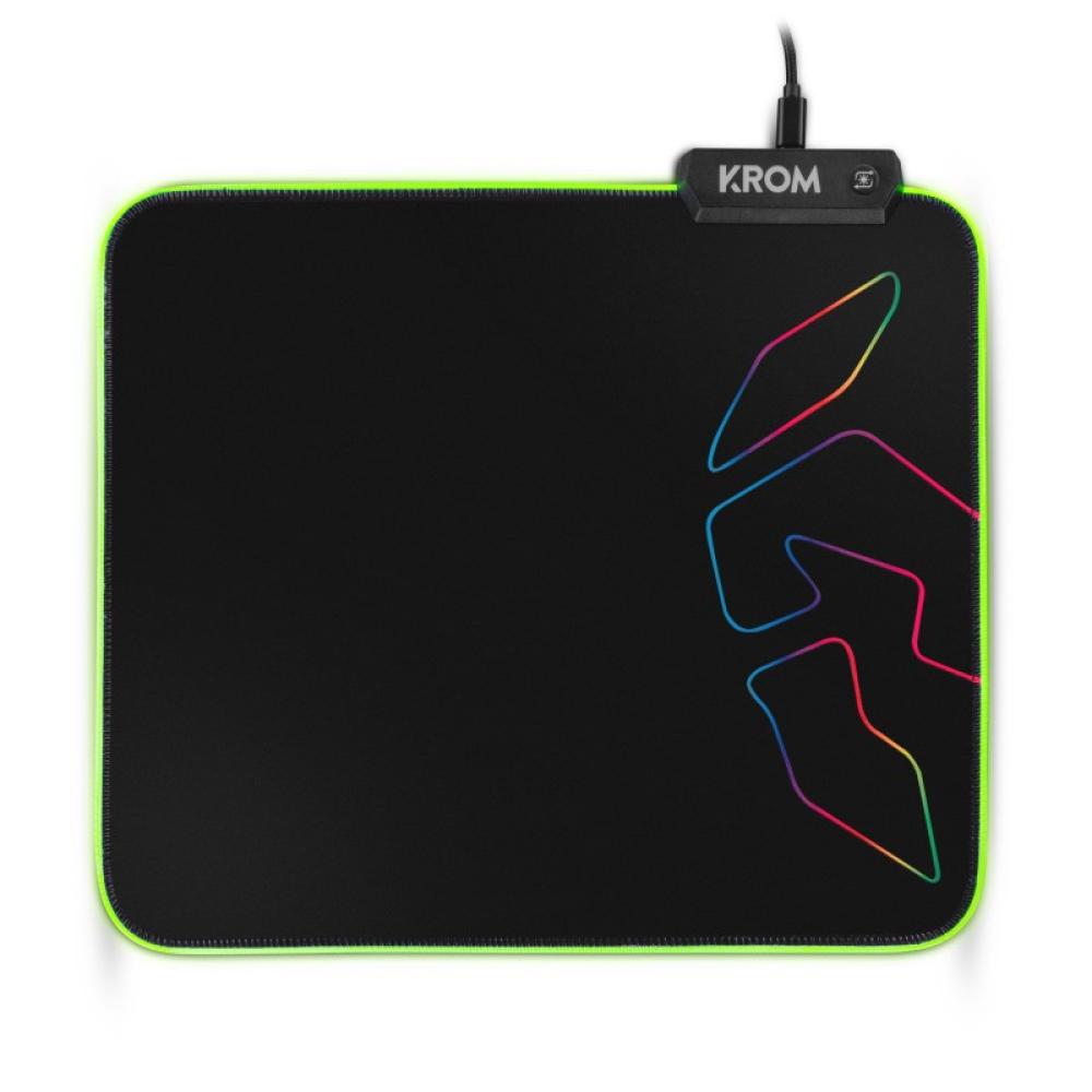 Krom - Knout RGB Alfombrilla de ratón para juegos Negro