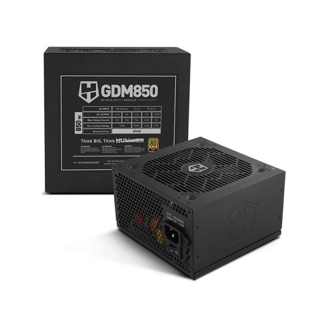 NOX - Hummer GDM 850W GOLD unidad de fuente de alimentación 20+4 pin ATX ATX Negro