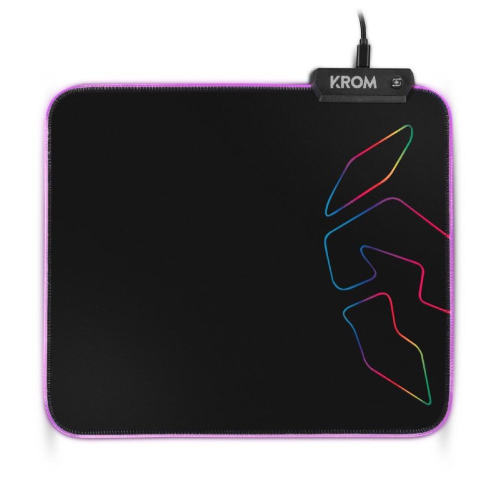 Krom - Knout RGB Alfombrilla de ratón para juegos Negro