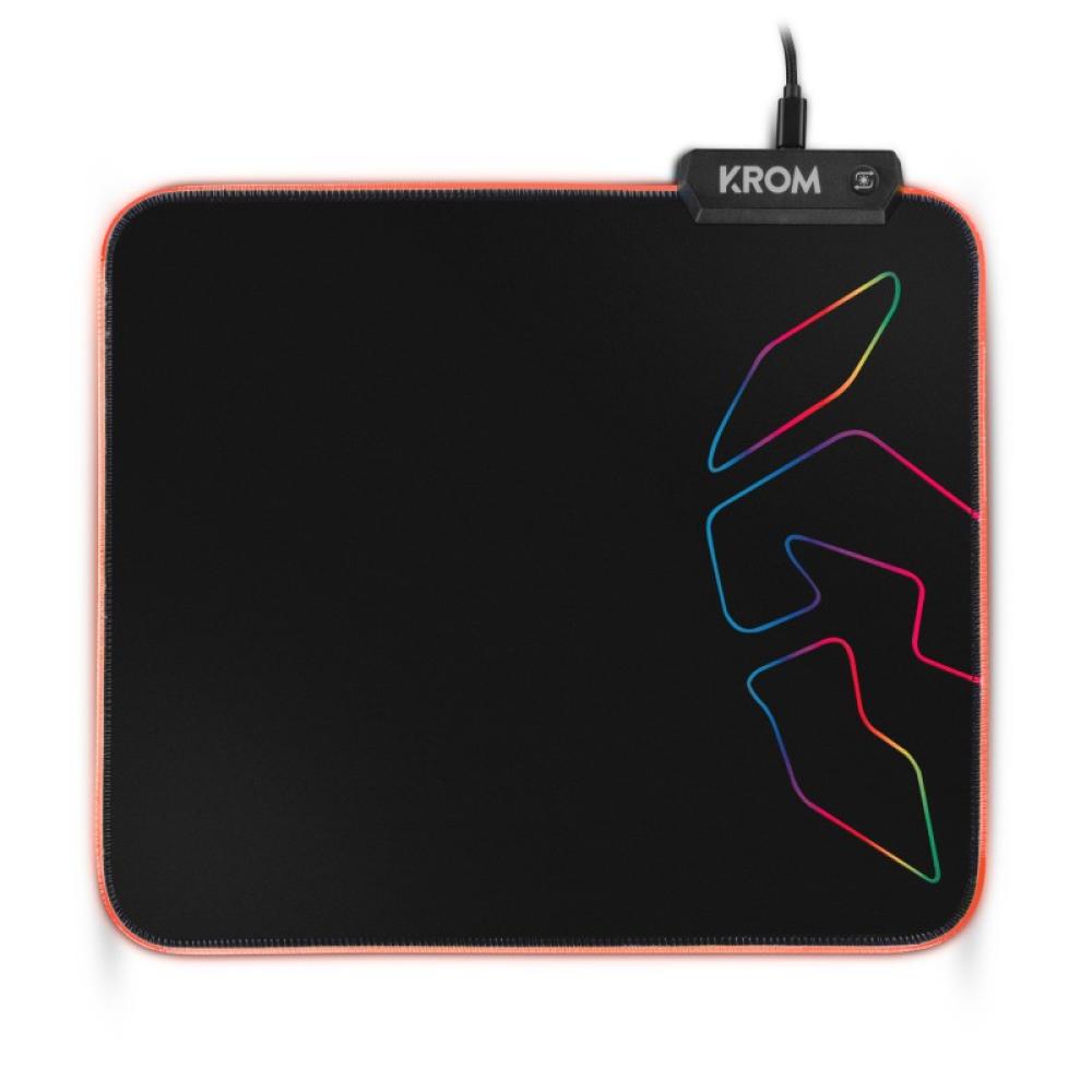 Krom - Knout RGB Alfombrilla de ratón para juegos Negro